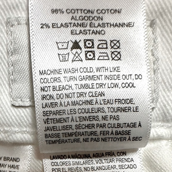 Lucky Brand NEW Bright White Distressed 5 Button Fly Cropped Denim Jeans 2/24 - Picture 10 of 14